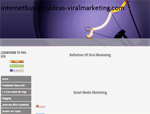 Tablet Screenshot of internetbusinessideas-viralmarketing.com